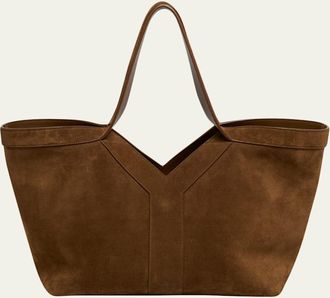Saint Laurent Y Small Tote Bag in Suede