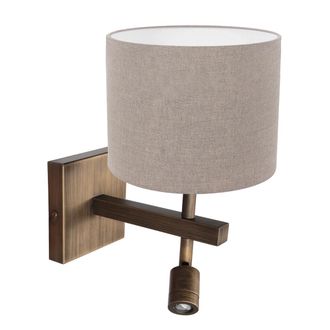 Steinhauer Aplique De Pared - Bronce - Stang - Metal Textil - L&aacute;mpara De