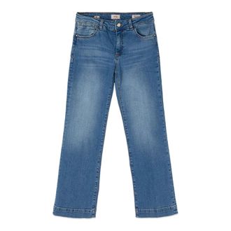Oltre Jeans, Dames, Blauw, M, Katoen, Regular Cropped Jeans