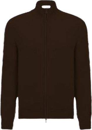 MC2 Saint Barth Preston Wool Full-Zip Cardigan - Heren - Vesten met rits - Bruin - S - Wol - Hoodies & sweatvesten