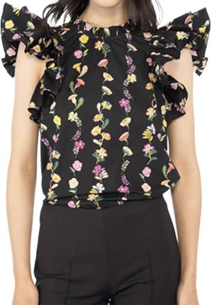 Banjanan Klara Top In Floral Onyx