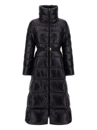 Herno long nylon jacket - women - Polyamide/Down/Feather/Polyamide - 42 - Black