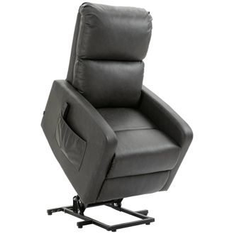 HOMCOM Riser and Recliner Chair - Lift Chair for Living Room w/ Remote - Grey | TJ Hughes