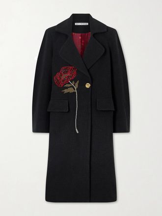 Alix of Bohemia Cappotto In Tweed Di Cotone Con Perline Petunia - Nero