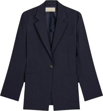 Vanessa Bruno Caline Jas - Dames - Blazers - Blauw - XS - Wol - Jassen
