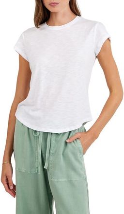 Bella Dahl Cotton Blend Slub Baby Tee in White at Nordstrom, Size X-Small