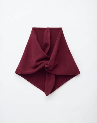 & Other Stories sciarpa triangolare in lana premium rosso scuro