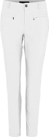 C.Ro Slim-fit Broek - Dames - Slim Fit Broeken - Wit - L - Leer - Broeken