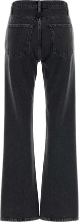 Jil Sander Womens Dark Grey Denim Jeans 069 Exterior: Cotton