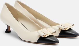 Ferragamo Zelma bow-detail leather pumps