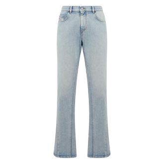 Diesel Flared Jeans, male, Blue, Size: W33 Light Wide Jeans