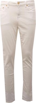 Michael Kors Off White Katoenen Broek Vrouwen - Dames - Chinos - Wit - XS - Katoen - Broeken