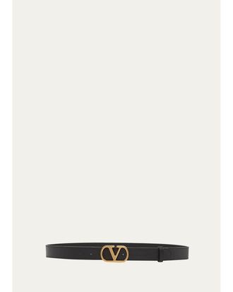Valentino Garavani VLogo Signature Cut-to-Size Leather Belt, 30MM