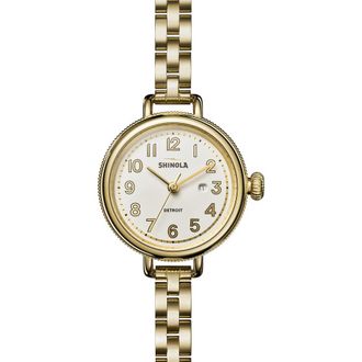 Shinola The Birdy Bracelet Watch, 34mm in Light Silver at Nordstrom