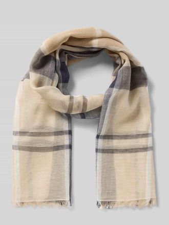 Barbour Schal aus Baumwoll-Leinen-Mix in Beige, Gr&ouml;&szlig;e 1
