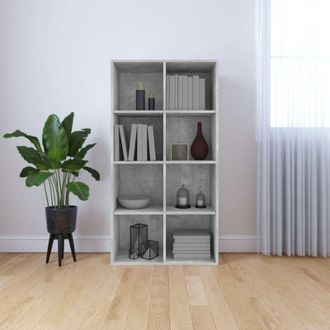 vidaXL Libreria/Credenza Grigio Cemento 66x30x130 cm Legno Multistrato - Vidaxl
