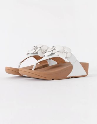 FitFlop Womens FitFlop Womens Lulu Flower Toe-Post Sandals - Urban White 194 - Size: 6