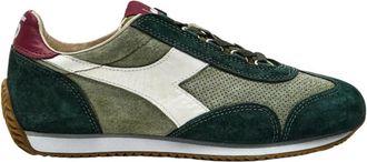 Diadora Groene Suede Heritage Sneakers - Dames - Sneakers - Groen - 45 EU - Leer - Schoenen
