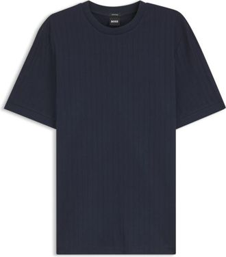BOSS Regular-fit T-shirt in striped cotton