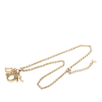 Dior Pre-owned Dior Gold Plated Logo Pendant Necklace Ladies YBKONKOIX67UD2TG