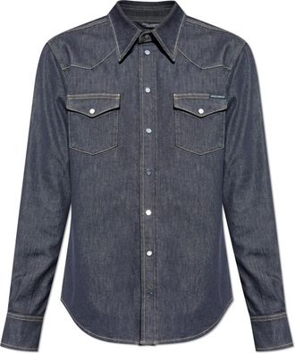 Dolce & Gabbana Denim shirt - Heren - Spijkeroverhemden - Blauw - 3XL - Denim - Overhemden