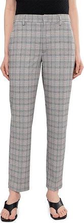 Liverpool L.A. 29 Kelsey Mid-Rise Trousers Womens Clothing Grey/Blush Plaid : 10 29, Elastane/Polyester/Viscose