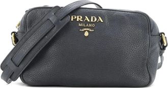 Prada Dual Strap Camera Bag Vitello Daino crossbody bag - Blauw