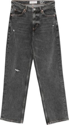 Marc O'Polo distressed straight jeans - Grijs