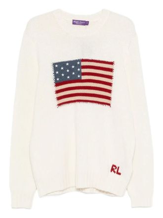 Ralph Lauren Purple Label flag-detail sweater - Neutrals