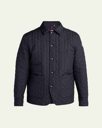 Moncler Mens Logo Quilted Jacket