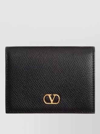 Valentino Garavani vlogo signature leather wallet foldover design