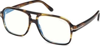 Tom Ford Ft 6058B 056 Optical Frame - Heren - Brillen - Bruin - 58 MM - Accessoires