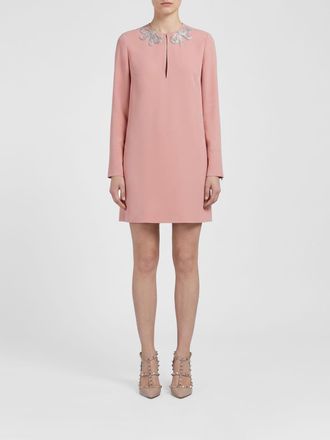 Valentino Garavani Silk Sheath Mini Dress with Sequin Embroidery