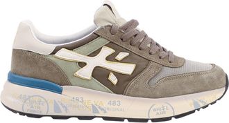 Premiata Modern Green and Grey Sneakers
