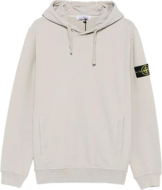 Stone Island Felpa con cappuccio e applicazione Compass - Grigio