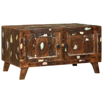 Berkfield Home Coffee Table Multicolour 80x54x45 cm Solid Wood Reclaimed in Brown | Size: 80 x 54 x 45 cm