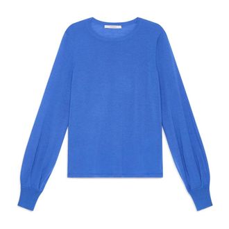 Maliparmi Round-neck Knitwear, female, Blue, Size: XS Colours of the World Knitwear