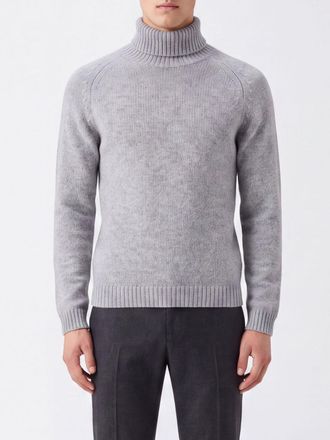 Tom Ford Dolcevita in misto lana vergine e cashmere con bordi a costine