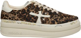 Premiata Dierenprint Plateau Sneakers Aw 25 - Dames - Sneakers - Bruin - 40 EU - Schoenen