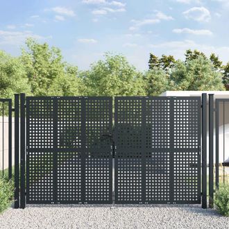 Berkfield Home Garden Gate Anthracite 300x225 cm Steel