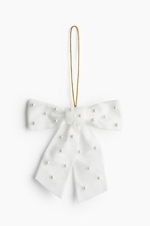 H&M Grosse Dekoschleife mit Perlen - White
