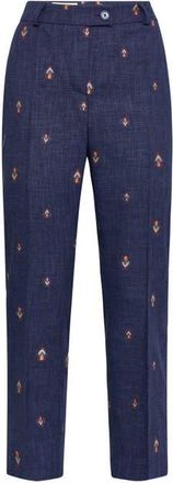Maison Common Signature Straight Leg Cropped Trousers in Jeansblue at Nordstrom, Size 36