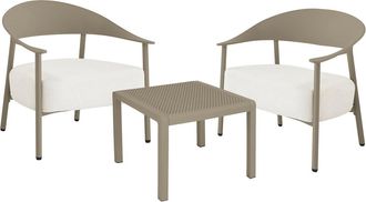 Habitat et Jardin Conjunto De Jard&iacute;n De Metal Y Pl&aacute;stico <> - 2 Plazas - Gris Topo