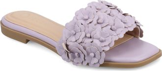 Journee Collection Women & apos;s Azalea Embellished Floral Flat