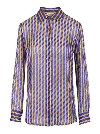 Dries Van Noten Striped Dvor Satin Shirt