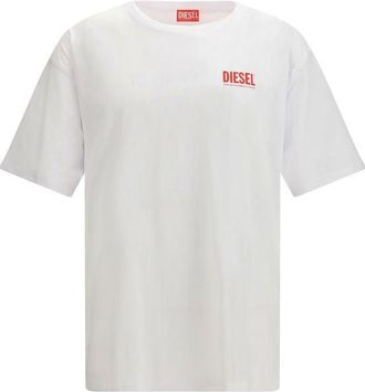 Diesel Witte Katoenen T-Shirt
