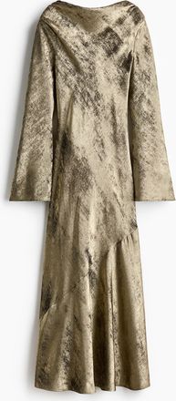 H&M R&uuml;ckenfreies Satinkleid - Yellow