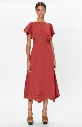 Rebecca Taylor Rachelle Dress in Burnt Sienna at Nordstrom, Size 10