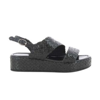 Pons Quintana Flat Sandals, female, Black, Size: 9 US Black Forli Womens Shoes