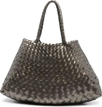 Dragon Diffusion small Santa Croce leather tote bag - women - Calf Leather - One Size - Green